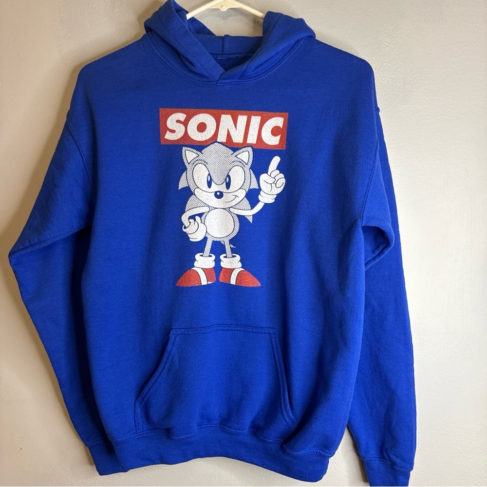 Blue Sonic Hoodie Youth Size, Medium No Size Tag